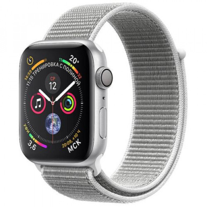 Apple WATCH Series 4 GPS 44mm Silver Aluminum Case with Seashell Sport Loop (MU6C2)