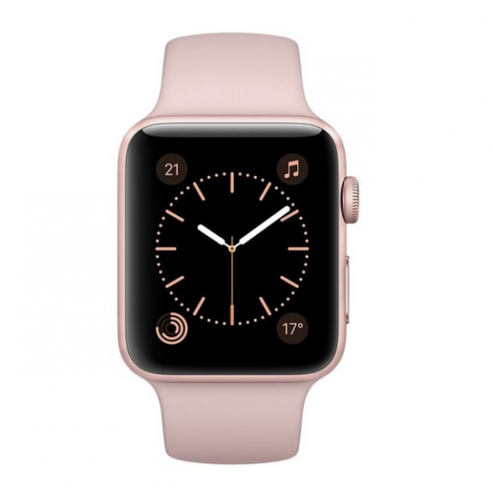 Apple WATCH Series 2 42mm Rose Gold Aluminium Case with Pink Sand Sport Band (MQ142)