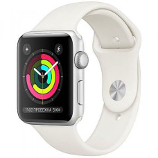 Apple WATCH Series 3 42mm Silver Aluminium Case with White Sport Band (MTF22) A, Б/У