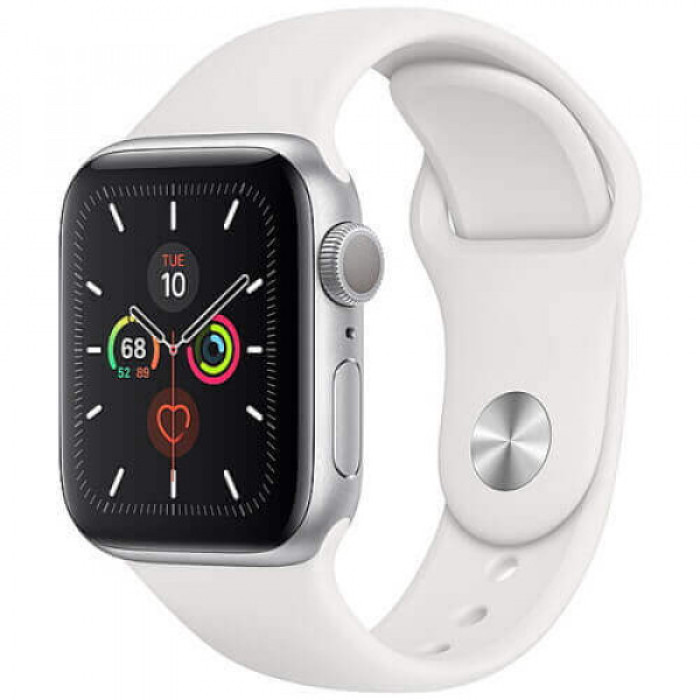 Apple WATCH Series 5 44mm Silver GPS Aluminium Case with White Sport Band (MWVD2) Уценка