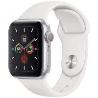 Apple WATCH Series 5 44mm Silver GPS Aluminium Case with White Sport Band (MWVD2)