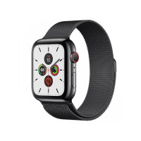 Apple Watch Series 5 44mm Space Black GPS + LTE Steel w. Space Black Milanese Loop - Space Black Steel (MWW82) Open Box