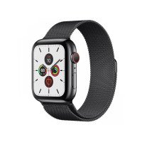 Apple Watch Series 5 44mm Space Black GPS + LTE Steel w. Space Black Milanese Loop - Space Black Steel (MWW82) Open Box
