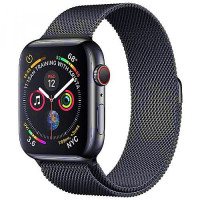 Apple WATCH Series 4 GPS + LTE 44mm Space Black Stainless Steel Case with Space Black Milanese Loop (MTV62)