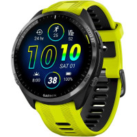 Смарт-годинник Garmin Forerunner 965 Carbon Gray Titanium Bezel w. Black Case and Amp Yell/Black S. Band (010-02809-02)