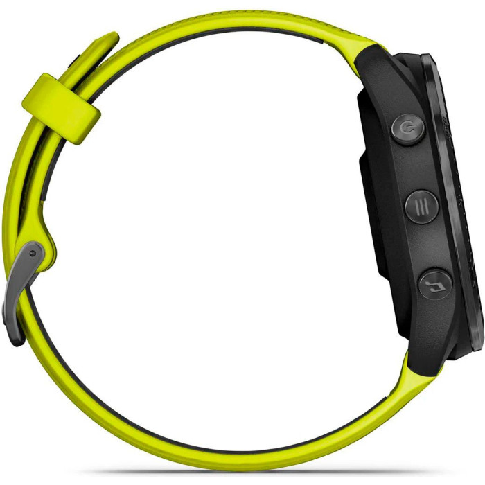 Смарт-годинник Garmin Forerunner 965 Carbon Gray Titanium Bezel w. Black Case and Amp Yell/Black S. Band (010-02809-02)