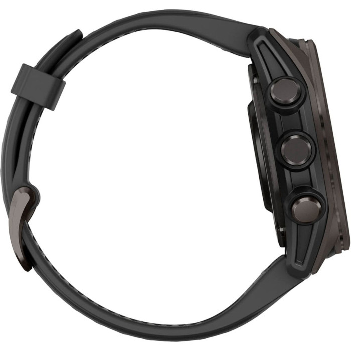 Смарт-часы Garmin Fenix 8 43mm AMOLED Sapphire Carbon Gray DLC Tit. w. Black/Pebble Gray S. Band (010-02903-20/21/28)