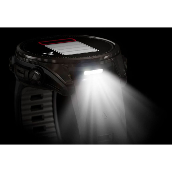 Смарт-часы Garmin Fenix 8 43mm AMOLED Sapphire Carbon Gray DLC Tit. w. Black/Pebble Gray S. Band (010-02903-20/21/28)
