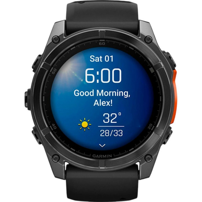 Смарт-часы Garmin Fenix 8 51mm AMOLED Slate Gray with Black Silicone Band (010-02905-00) Идеальное Состояние