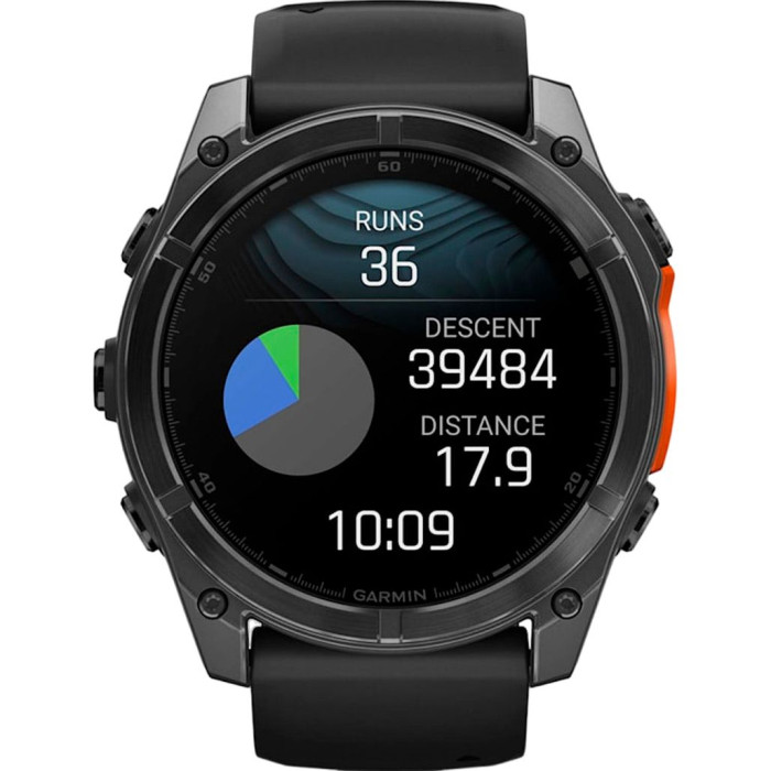 Смарт-часы Garmin Fenix 8 51mm AMOLED Slate Gray with Black Silicone Band (010-02905-00) Идеальное Состояние