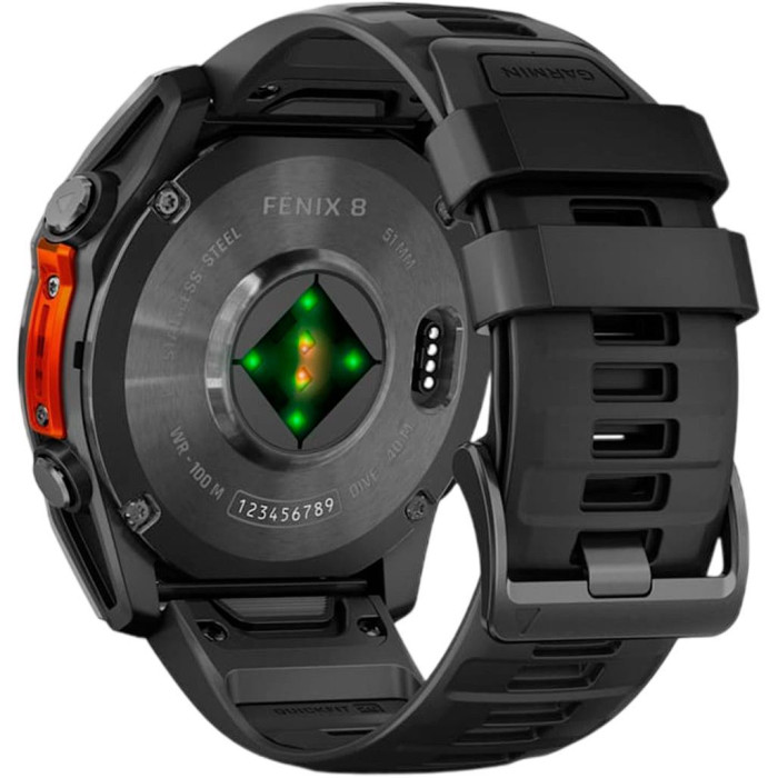 Смарт-часы Garmin Fenix 8 51mm AMOLED Slate Gray with Black Silicone Band (010-02905-00) Идеальное Состояние