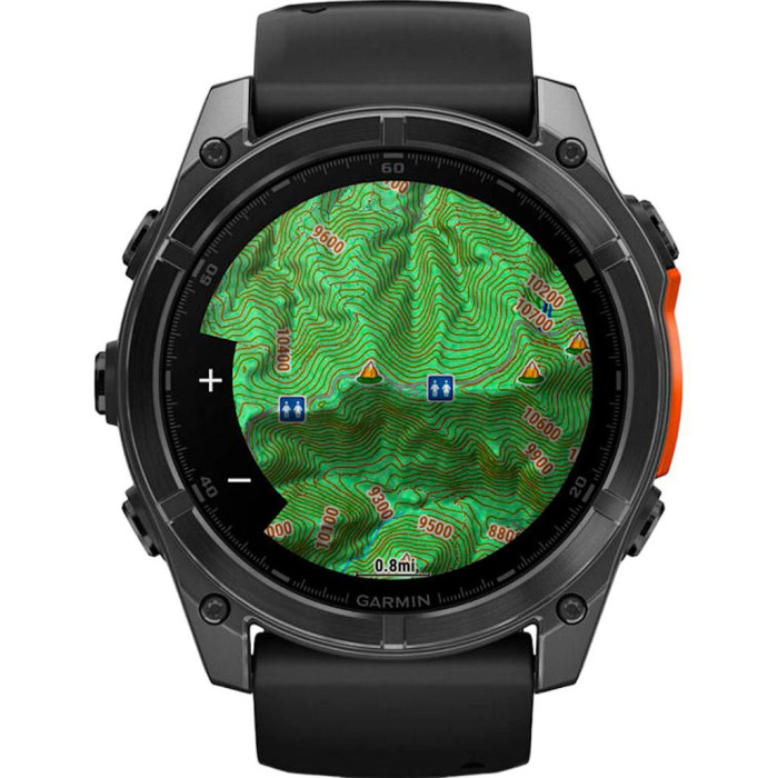 Смарт-часы Garmin Fenix 8 51mm AMOLED Slate Gray with Black Silicone Band (010-02905-00) Идеальное Состояние
