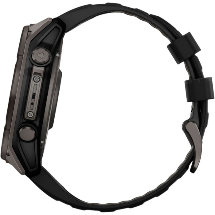 Смарт-часы Garmin Fenix 8 51mm Solar Sapphire Carbon Gray DLC Titanium w. Black/Pebble Gray S. Band (010-02907-10/11/7) Идеальное Состояние