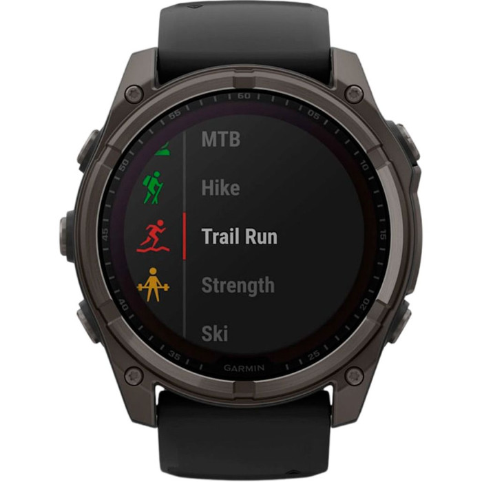 Смарт-часы Garmin Fenix 8 51mm Solar Sapphire Carbon Gray DLC Titanium w. Black/Pebble Gray S. Band (010-02907-10/11/7) Идеальное Состояние