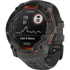 Смарт-годинник Garmin Instinct 3 50mm Solar Black with Charcoal Band (010-02935-00/40)