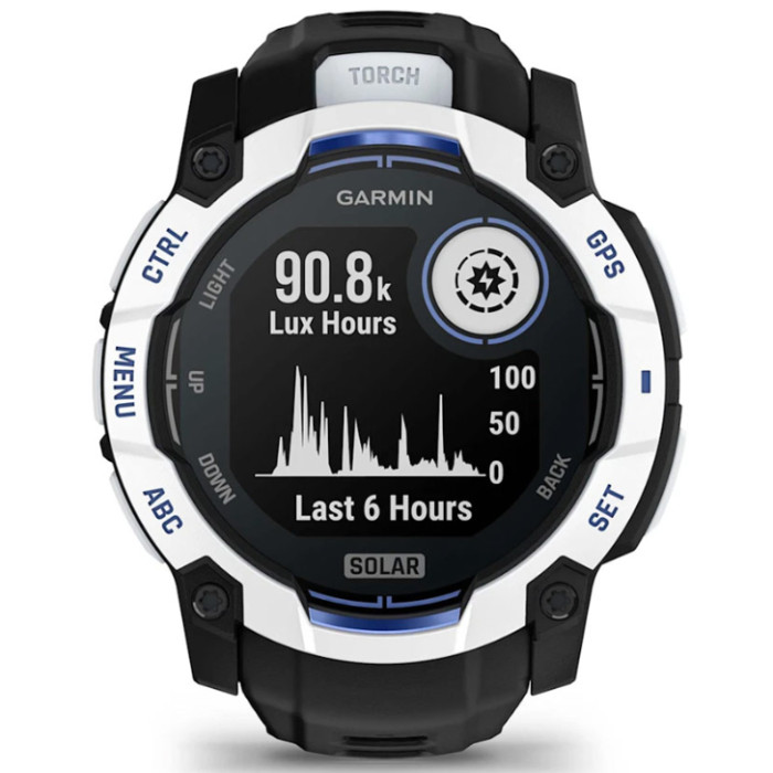 Смарт-годинник Garmin Instinct 3 50mm Solar Whitestone with Black Band (010-02935-03)
