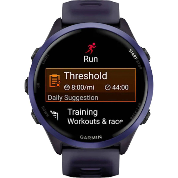 Смарт-годинник Garmin Forerunner 570 47mm Indigo Aluminium w. Translucent Imperial Purple/Indigo Band (010-02971-02/42)
