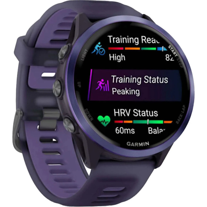 Смарт-годинник Garmin Forerunner 570 47mm Indigo Aluminium w. Translucent Imperial Purple/Indigo Band (010-02971-02/42)