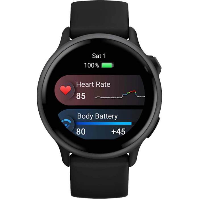 Смарт-годинник Garmin Vivoactive 6 Slate with Black Band (010-02985-00/40)
