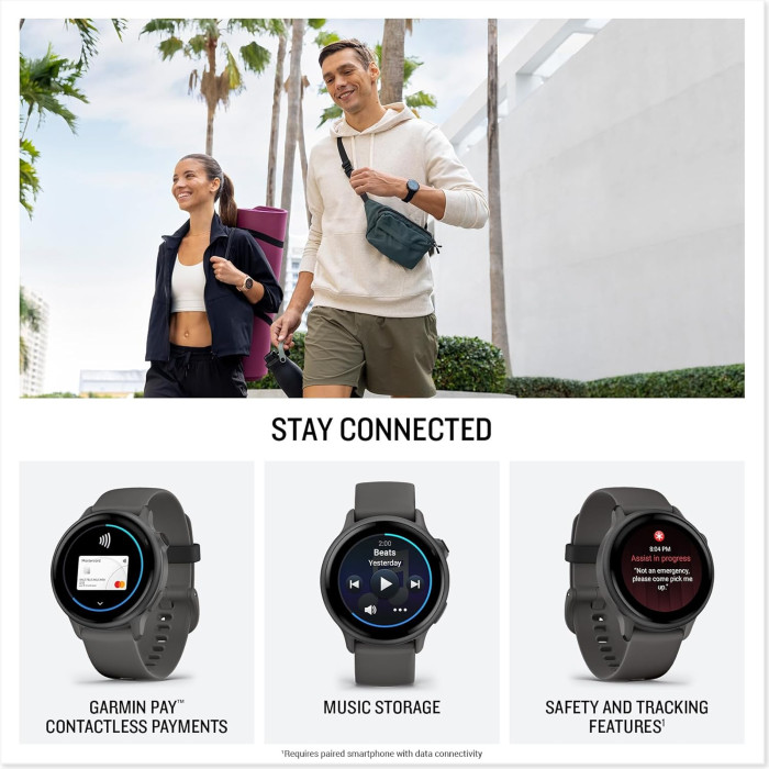 Garmin Vivoactive 6 Pebble Gray with Slate Band (010-02985-04)