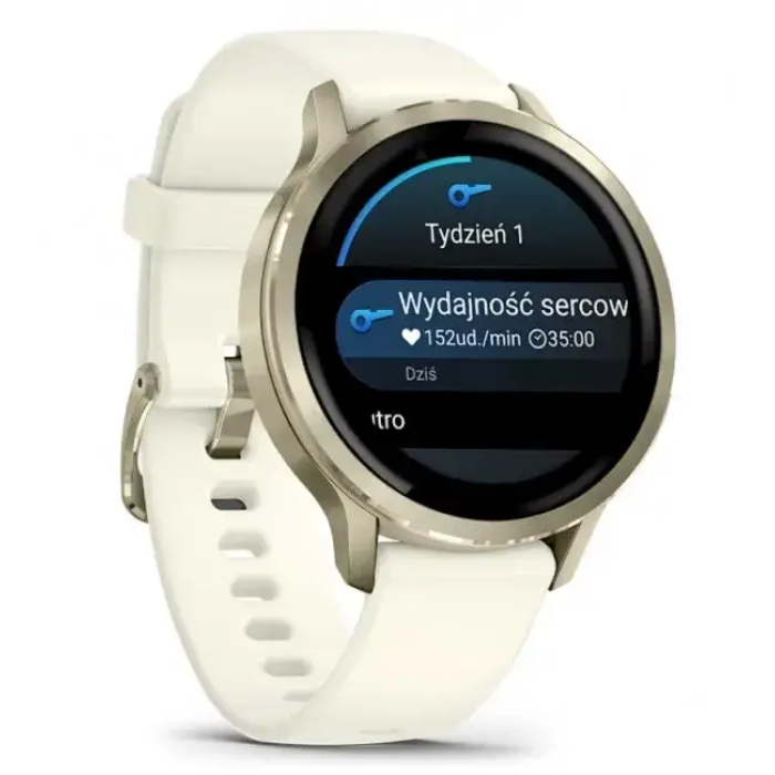 Смарт-годинник Garmin Venu 4 41 mm Lunar Gold with Bone Silicone Band (010-03013-00)