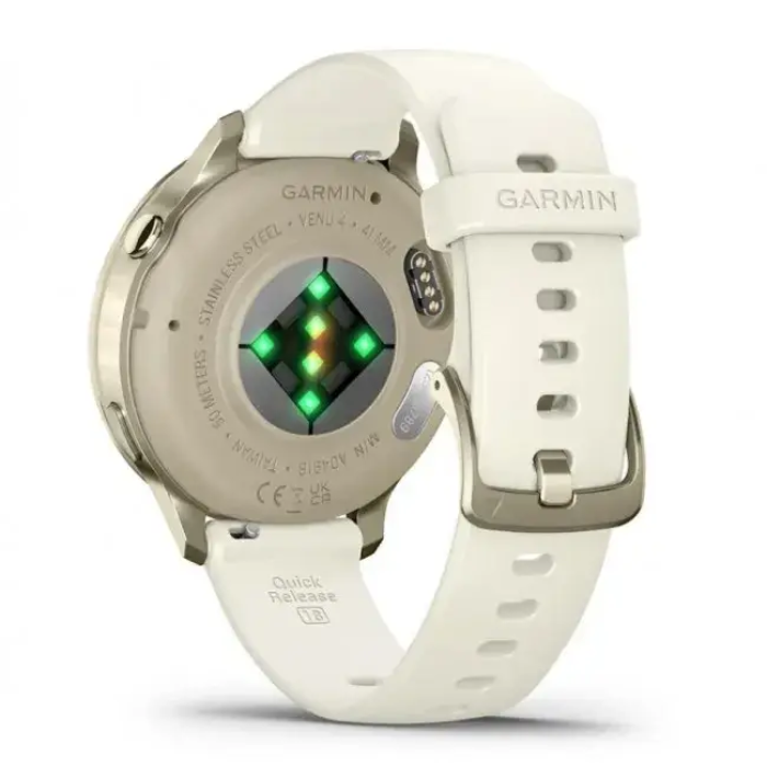 Смарт-годинник Garmin Venu 4 41 mm Lunar Gold with Bone Silicone Band (010-03013-00)