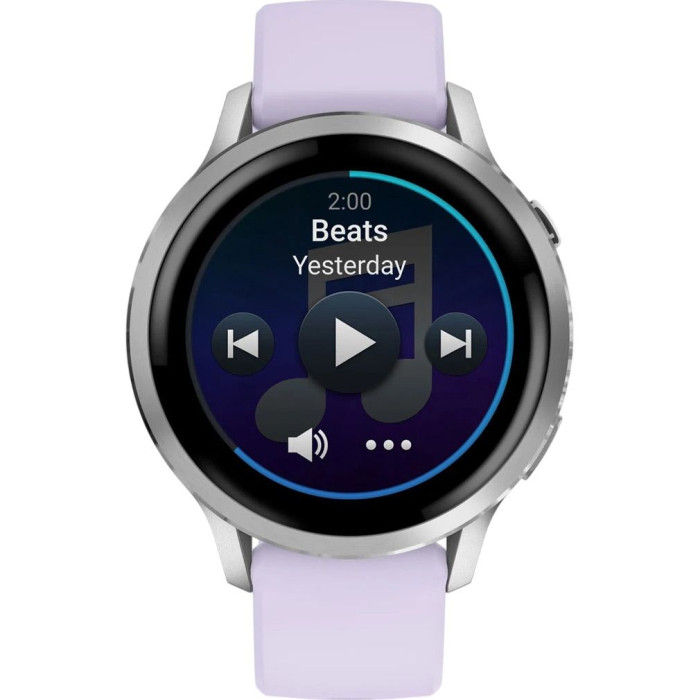 Смарт-годинник Garmin Venu 4 41 mm Silver with Periwinkle Silicone Band (010-03013-01)