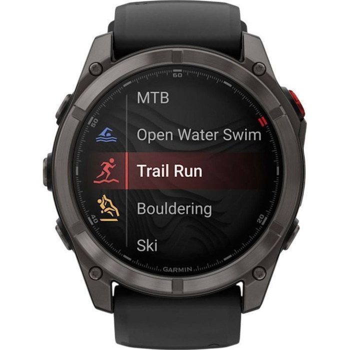 Смарт-годинник Garmin Fenix 8 Pro 51 mm AMOLED Carbon Gray DLC Titanium with Black/Pebble Gray (010-03199-00/01)