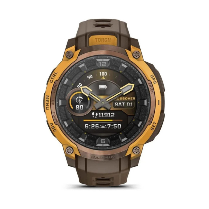 Смарт-годинник Garmin Instinct Crossover AMOLED Bronze/Sunburst (010-03398-01)