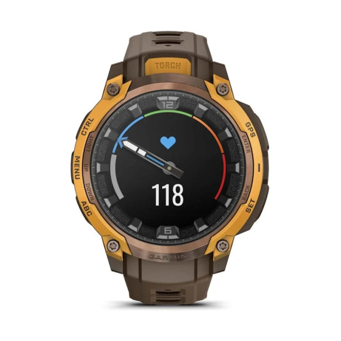 Смарт-годинник Garmin Instinct Crossover AMOLED Bronze/Sunburst (010-03398-01)