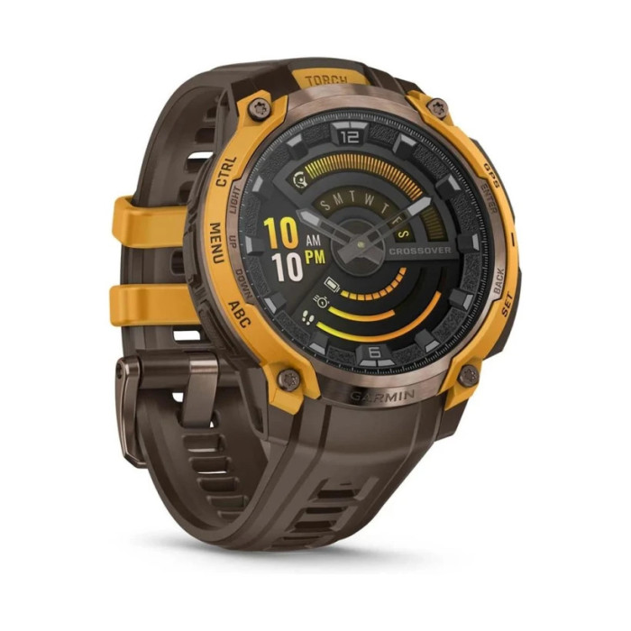 Смарт-годинник Garmin Instinct Crossover AMOLED Bronze/Sunburst (010-03398-01)