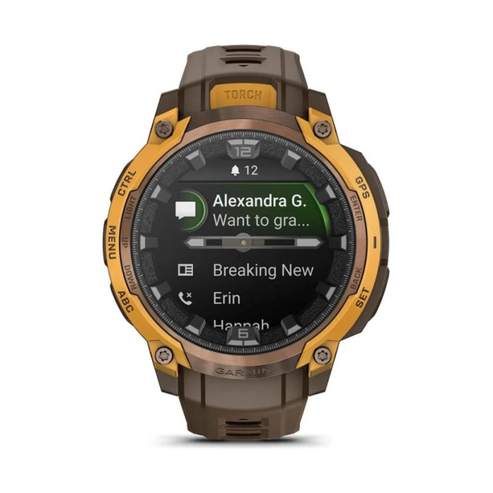 Смарт-годинник Garmin Instinct Crossover AMOLED Bronze/Sunburst (010-03398-01)
