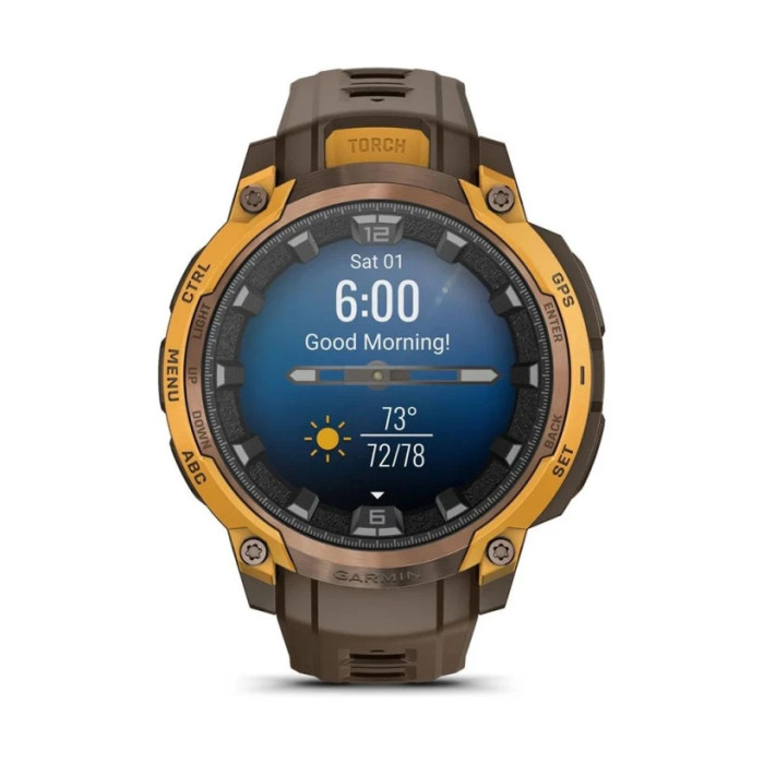 Смарт-годинник Garmin Instinct Crossover AMOLED Bronze/Sunburst (010-03398-01)