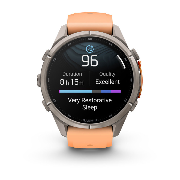 Смарт-часы Garmin Fenix 9 Pro 43mm Titanium with Shell Pink/Autumn Orange Silicone Band (010-04335-05)