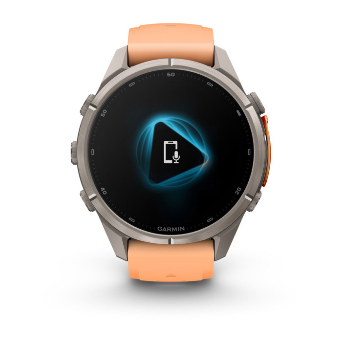 Смарт-часы Garmin Fenix 9 Pro 43mm Titanium with Shell Pink/Autumn Orange Silicone Band (010-04335-05)