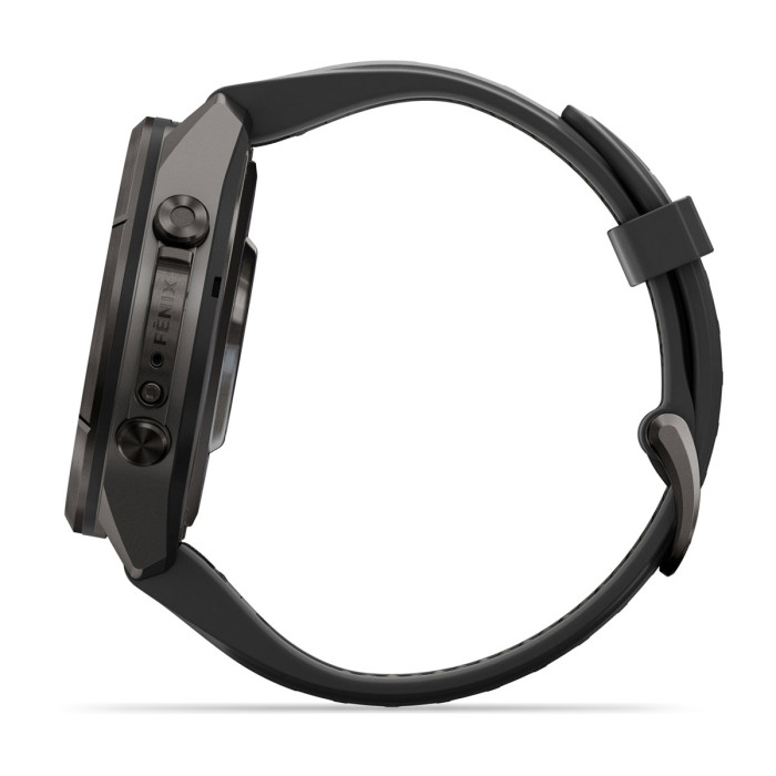 Смарт-часы Garmin Fenix 9 Pro 43mm Carbon Gray DLC Titanium with Black/Pebble Gray Silicone Band (010-04335-15)