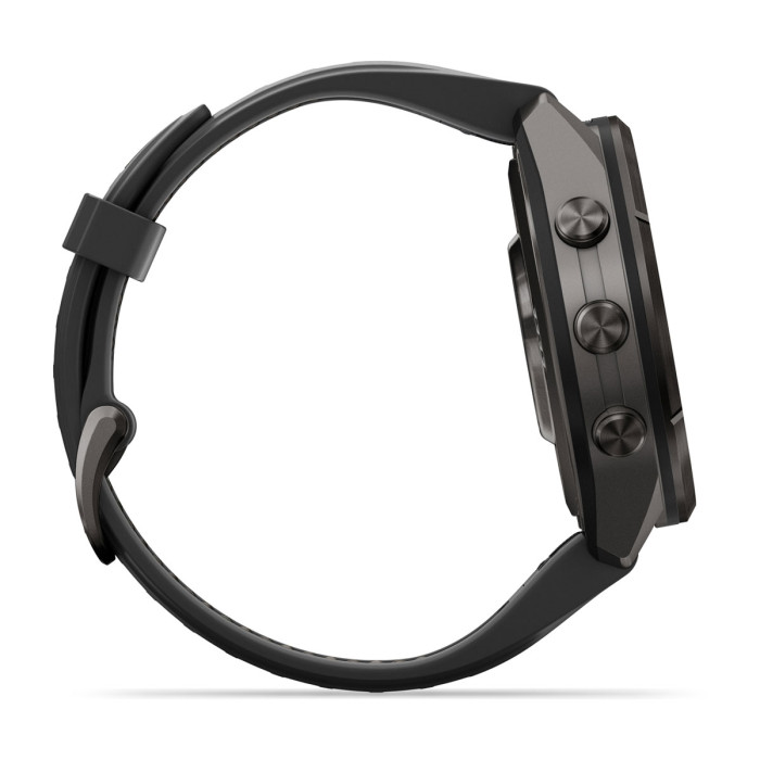 Смарт-часы Garmin Fenix 9 Pro 43mm Carbon Gray DLC Titanium with Black/Pebble Gray Silicone Band (010-04335-15)