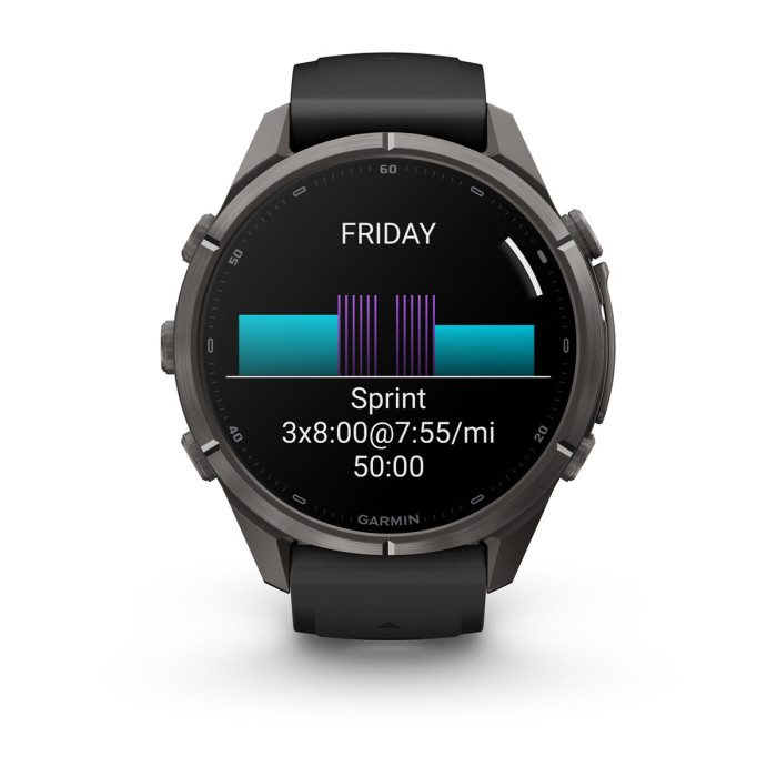 Смарт-часы Garmin Fenix 9 Pro 43mm Carbon Gray DLC Titanium with Black/Pebble Gray Silicone Band (010-04335-15)
