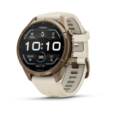 Смарт-часы Garmin Fenix 9 Pro 43mm Autumn Gold Titanium with Cream/French Gray Silicone Band (010-04335-25)