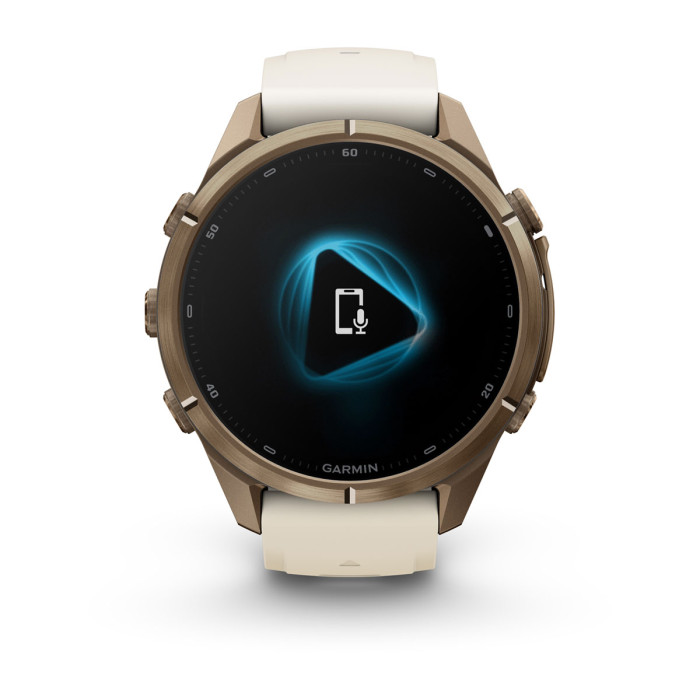 Смарт-часы Garmin Fenix 9 Pro 43mm Autumn Gold Titanium with Cream/French Gray Silicone Band (010-04335-25)
