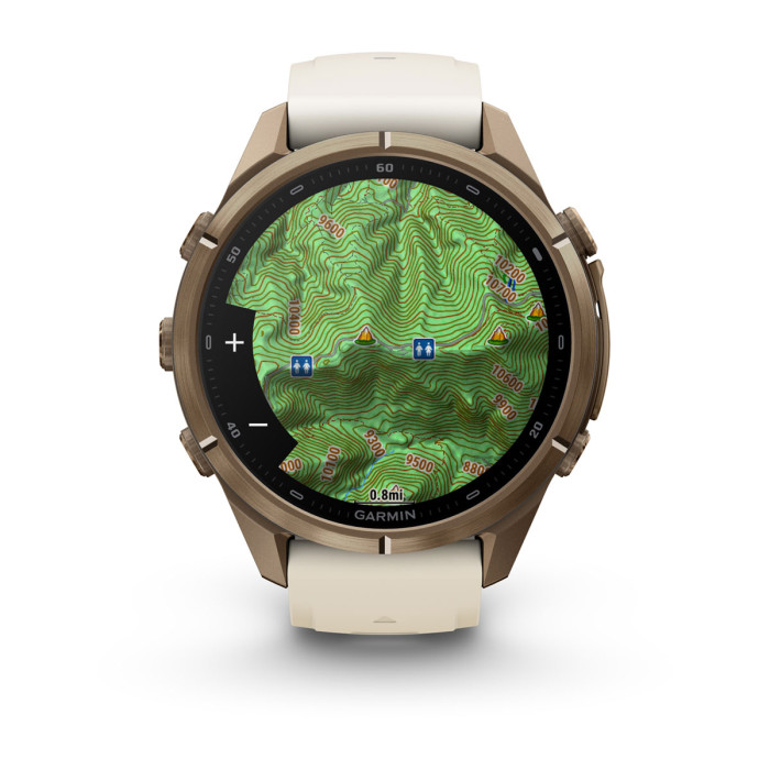 Смарт-часы Garmin Fenix 9 Pro 43mm Autumn Gold Titanium with Cream/French Gray Silicone Band (010-04335-25)