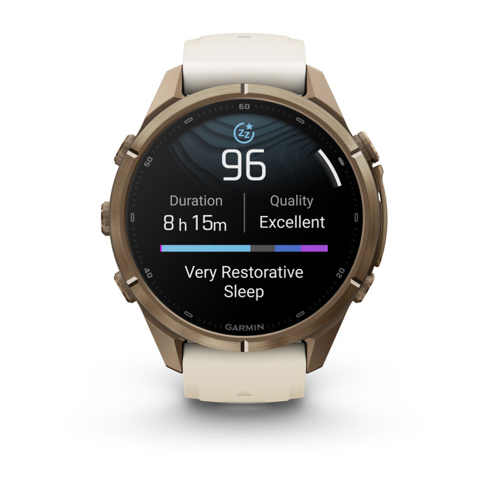 Смарт-часы Garmin Fenix 9 Pro 43mm Autumn Gold Titanium with Cream/French Gray Silicone Band (010-04335-25)