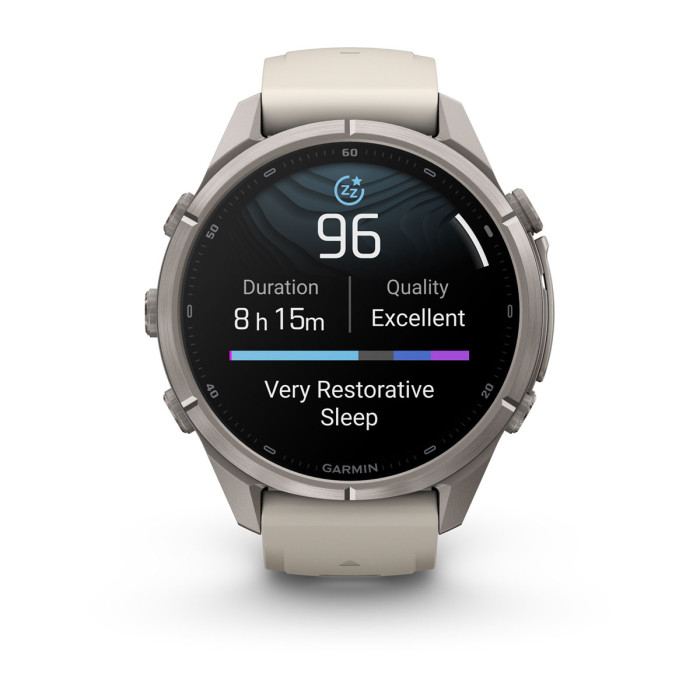 Смарт-часы Garmin Fenix 9 Pro 43mm Titanium with Fog Gray/Dark Sandstone Silicone Band (010-04335-85)