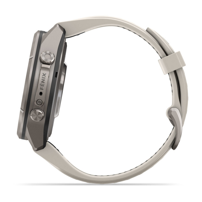 Смарт-часы Garmin Fenix 9 Pro 43mm Titanium with Fog Gray/Dark Sandstone Silicone Band (010-04335-85)