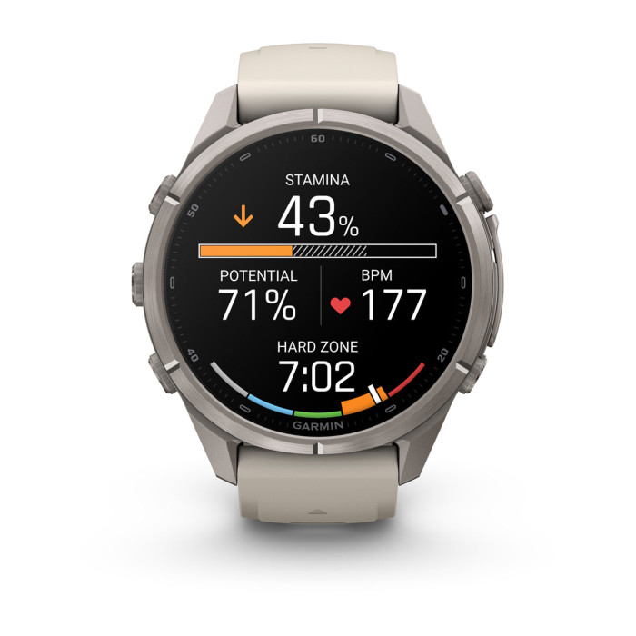 Смарт-часы Garmin Fenix 9 Pro 43mm Titanium with Fog Gray/Dark Sandstone Silicone Band (010-04335-85)