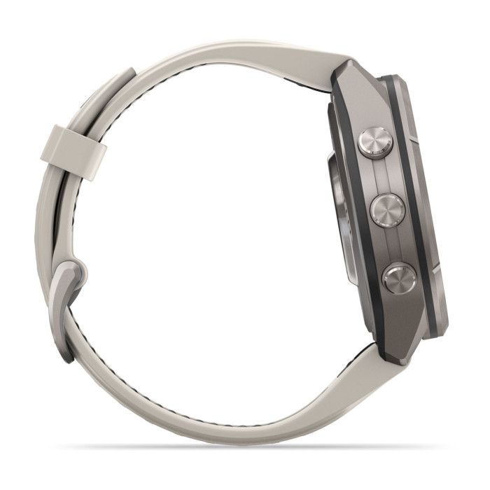 Смарт-часы Garmin Fenix 9 Pro 43mm Titanium with Fog Gray/Dark Sandstone Silicone Band (010-04335-85)