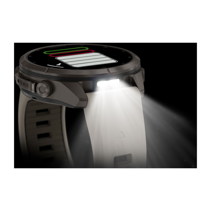 Смарт-часы Garmin Fenix 9 Pro 43mm Titanium with Fog Gray/Dark Sandstone Silicone Band (010-04335-85)