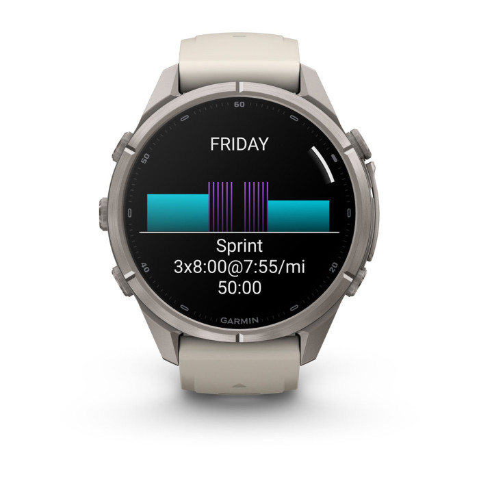 Смарт-часы Garmin Fenix 9 Pro 43mm Titanium with Fog Gray/Dark Sandstone Silicone Band (010-04335-85)