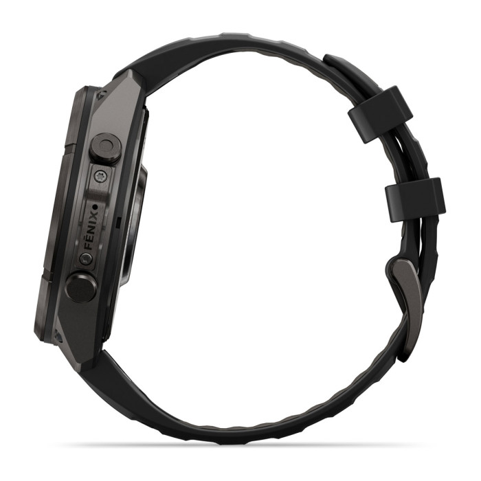 Смарт-часы Garmin Fenix 9 Pro 47mm Carbon Gray DLC Titanium with Black/Pebble Gray Silicone Band (010-04336-15)
