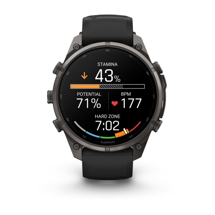 Смарт-часы Garmin Fenix 9 Pro 47mm Carbon Gray DLC Titanium with Black/Pebble Gray Silicone Band (010-04336-15)